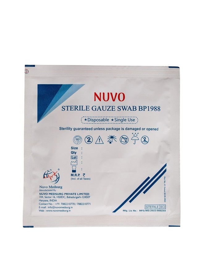 Sterile Gauze Swab 20 X 5 = 100 Pcs (10Cms X10Cms X12Ply) Type - 20