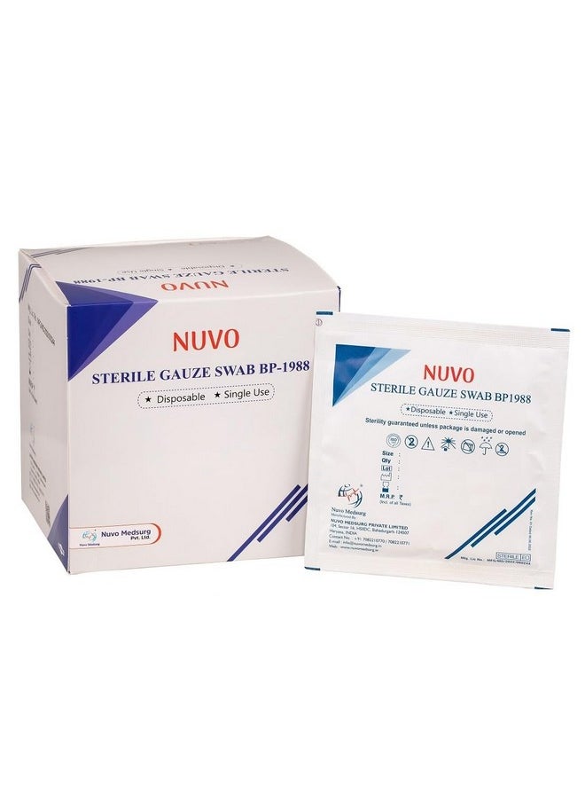 Sterile Gauze Swab 20 X 5 = 100 Pcs (10Cms X10Cms X12Ply) Type - 20