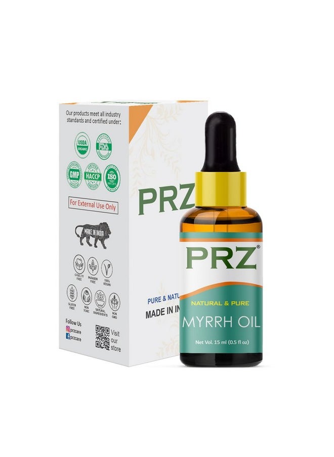 Myrrh Essential Oil (15Ml) - Pure Natural Aromatherapy & Therapeutic Grade Oil For Skin Care & Hair Care