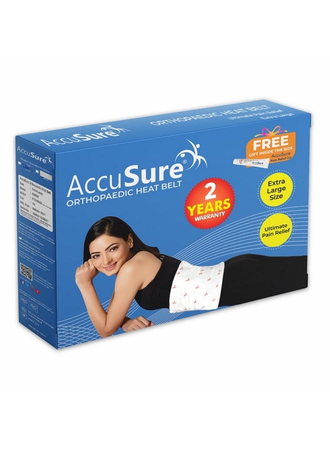 Orthopaedic Fast Heating Belt With 3 Level Heating Control For Fast Pain Relief At Back|Waist|Abdomen|Shoulder| Comes With Soft Washable Printed Cloth Cover - Xl