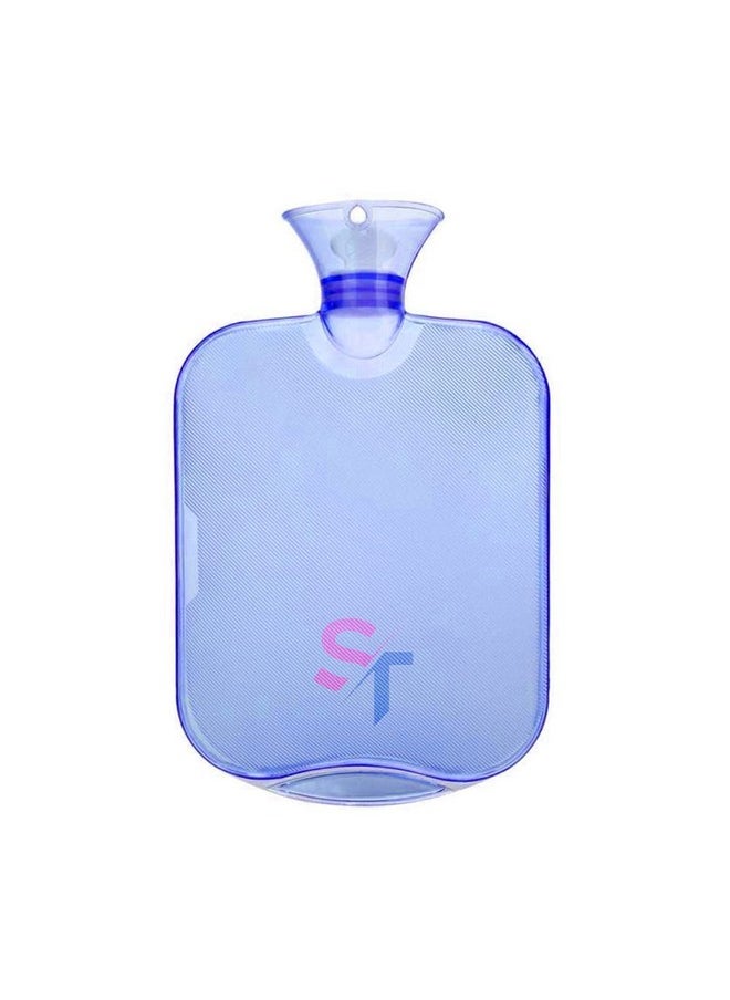 Transparent Silicone Hot Water Bag For Pain Relief (Blue)