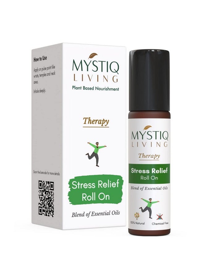 Stress Relief Roll On For Instant Relief From Stress, Anxiety, Calms The Mind, Aromatherapy | Blend Of Essential Oils