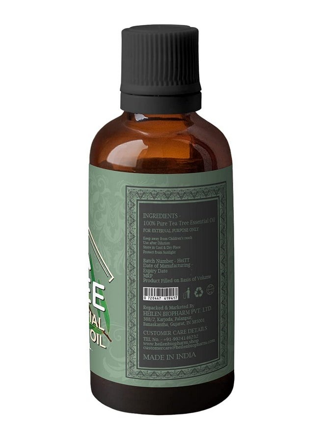 Tea Tree Essential Oil - 50 Ml Bottle I Pack Of 1,For Healthy Skin And Hair (Melaleuca Alternifolia)