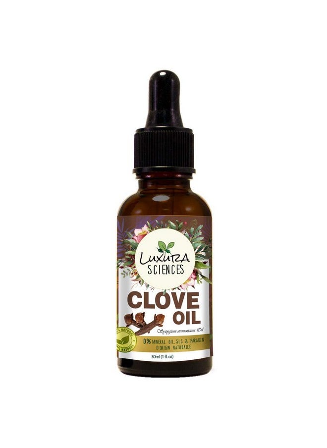 Organic Clove Oil For Teeth (Natural - Undiluted) Therapeutic Grade- Perfect For Aromatherapy, Relaxation, Skin Therapy & More! (30 Ml)