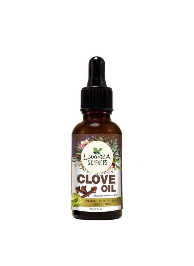 Organic Clove Oil For Teeth (Natural - Undiluted) Therapeutic Grade- Perfect For Aromatherapy, Relaxation, Skin Therapy & More! (30 Ml)