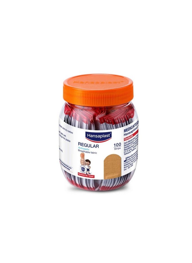 Regular Ventilated 100 Strips Jar- Hansaplast Spot 50Pcs- Hansaplast Patch 50 Pcs With Hansaplast Jumbo Xl 10X2=20Pcscombo