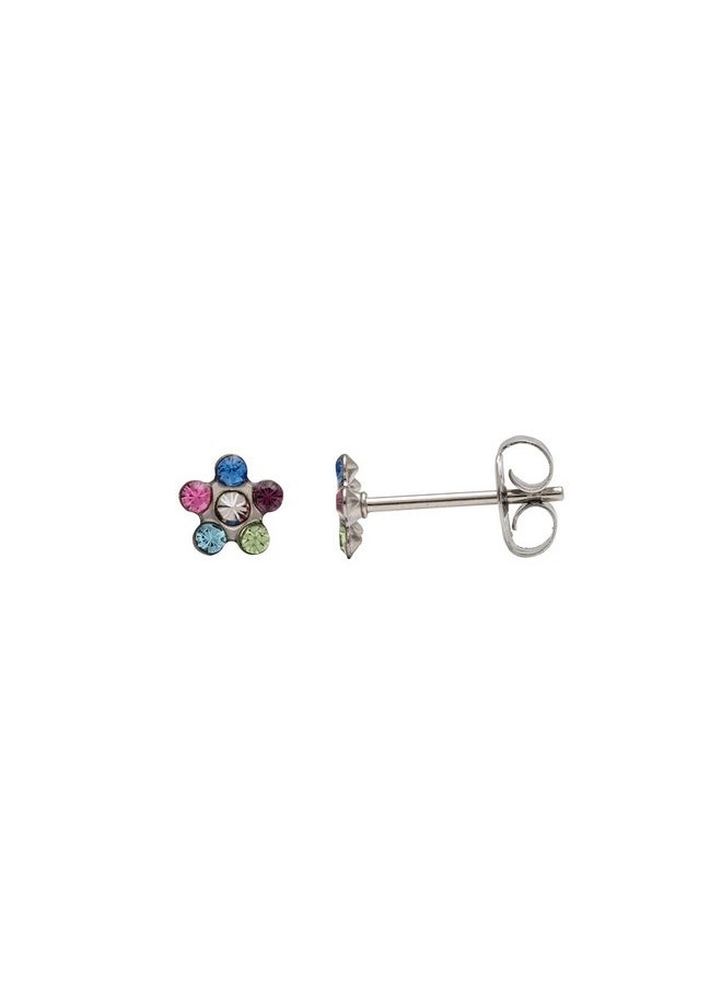 Daisy Rainbow Allergy Free Stainless Steel Ear Studs | Ideal For Every Day Wear