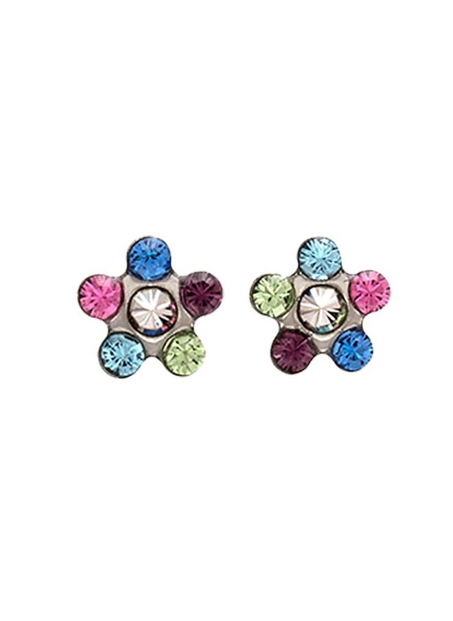 Daisy Rainbow Allergy Free Stainless Steel Ear Studs | Ideal For Every Day Wear