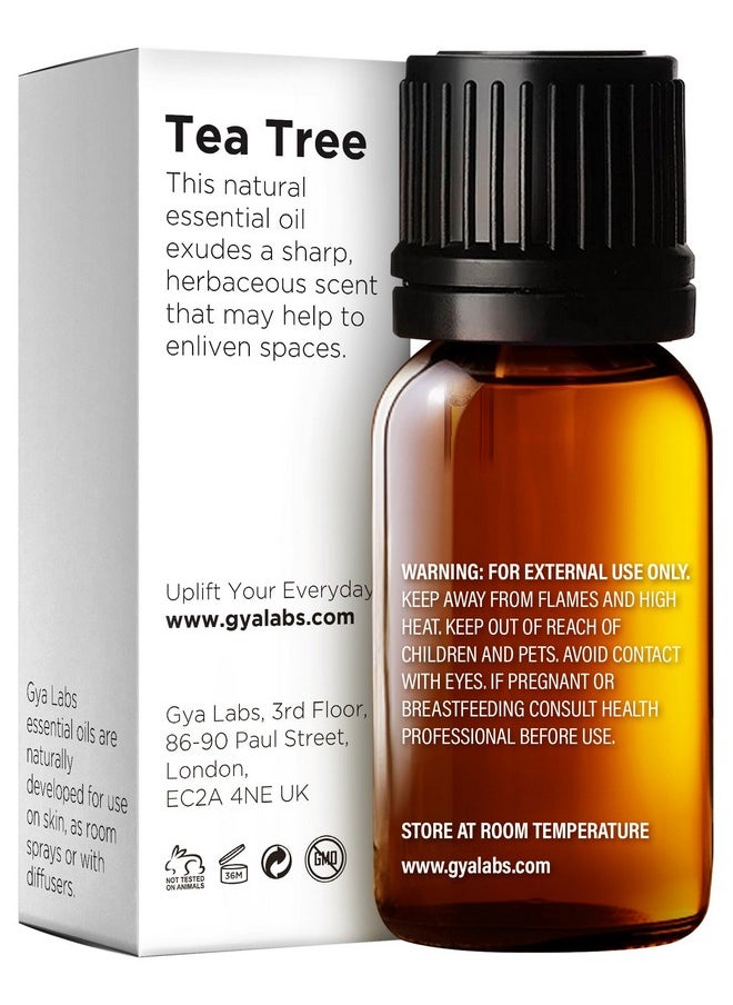 Australian Tea Tree Oil For Skin Hair Face & Toenails - 100% Natural Melaleuca Oil Tea Tree Essential Oil For Piercings Scalp Hair & Candle Making Scent - 100% Pure Oils (0.34 Fl Oz)