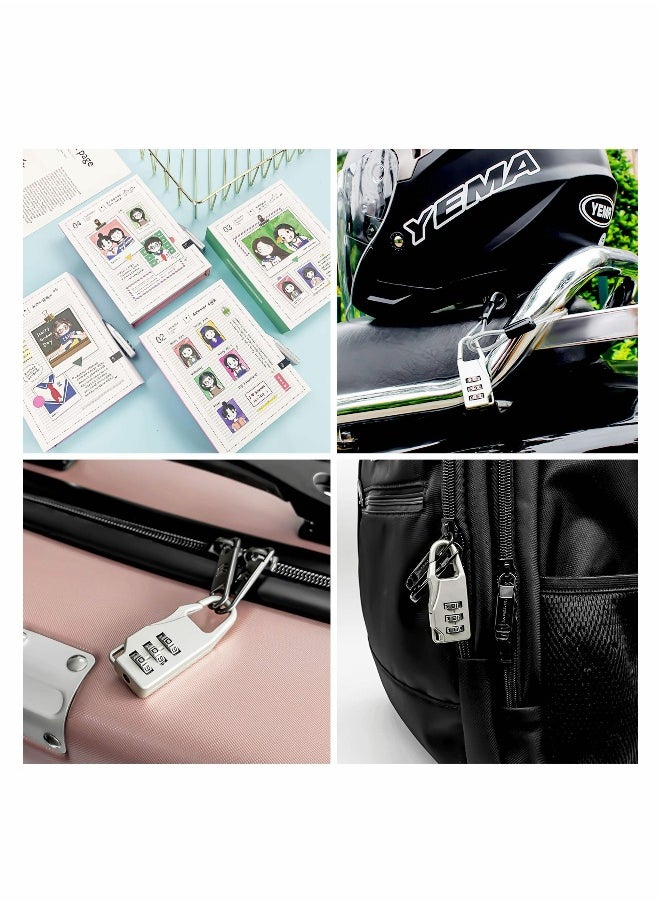 Luggage Locks, Password Travel Lock 3 Digit Sliding Colour Combination Padlocks for Travel Bag Suitcases Backpacks Storage Cabinets (6 Colors)