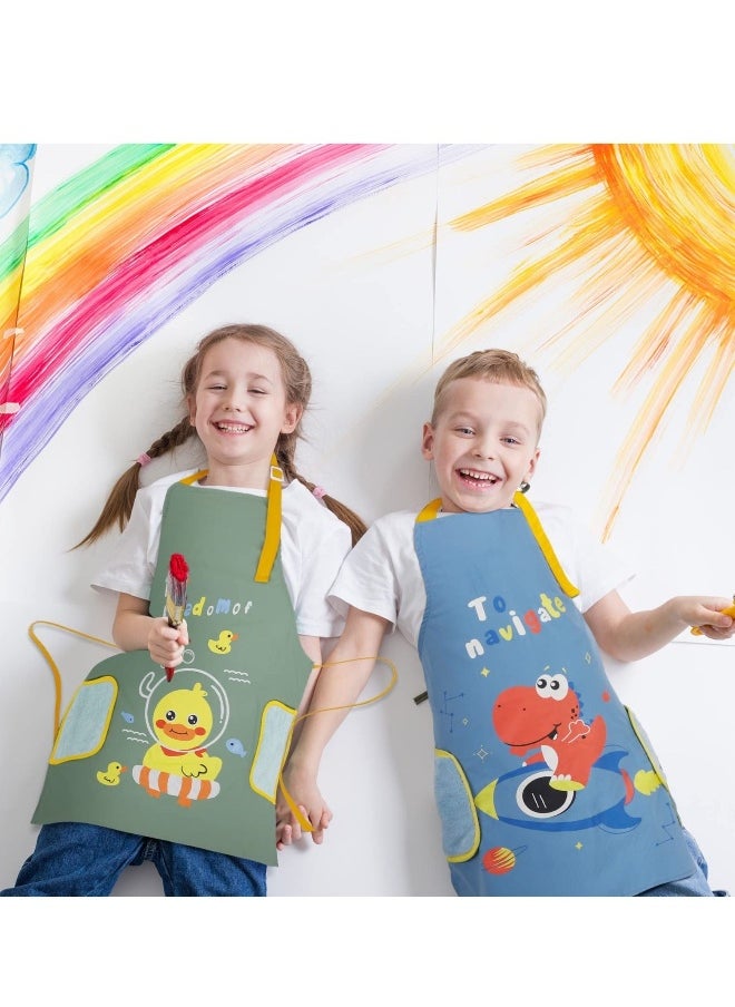 Kids Aprons Ideal as Painting Apron Baking Apron Art Apron for Kids Waterproof Kids Apron Adjustable Aprons for Children