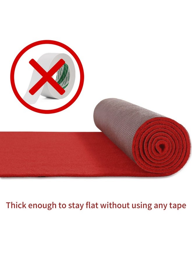 Extra Thick Red Carpet Runner For Events, Not Slip Red Aisle Runway Rug For Party Wedding & Special Events Decorations (Red, 3X10 Ft)