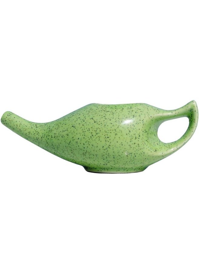 Porcelain Ceramic Neti Pot For Nasal Cleansing Sinus And Passages For Optimal Health (Green)