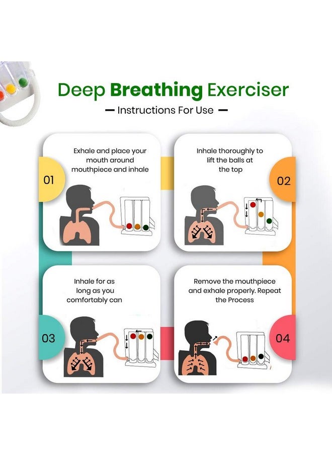 Respirometer 3 Ball Lung Exerciser Respiratory Exerciser Spirometer