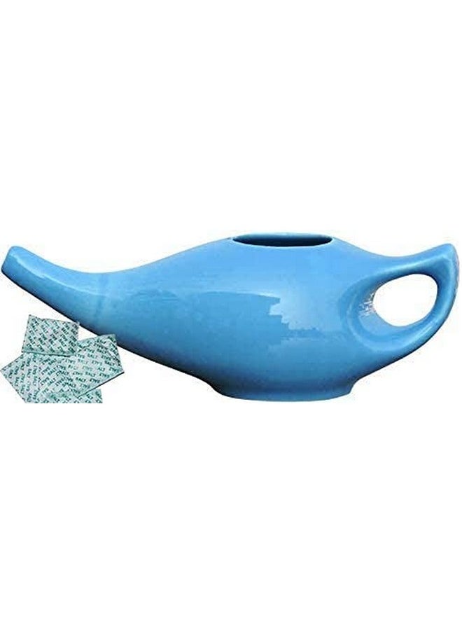 Porcelain Ceramic Neti Pot For Nasal Cleansing Sinus And Passages For Optimal Health (Sky Blue)