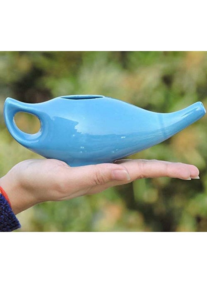 Porcelain Ceramic Neti Pot For Nasal Cleansing Sinus And Passages For Optimal Health (Sky Blue)