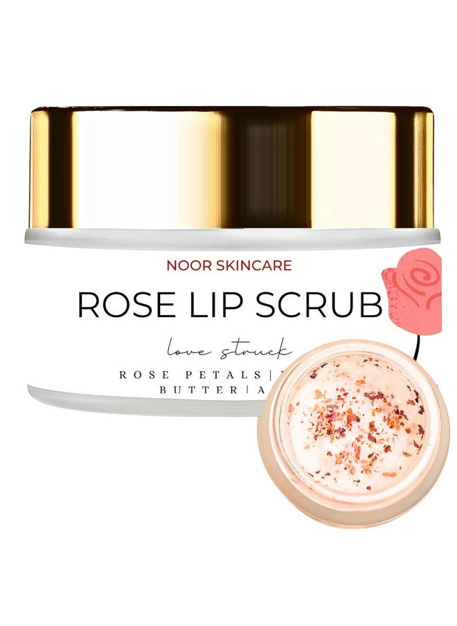 Rose Lip Scrub For Dark Lips Remover, Lip Bright, Smoky Lips Removal, Lip Exfoliator For Dark Lips, Women/Men (15G)