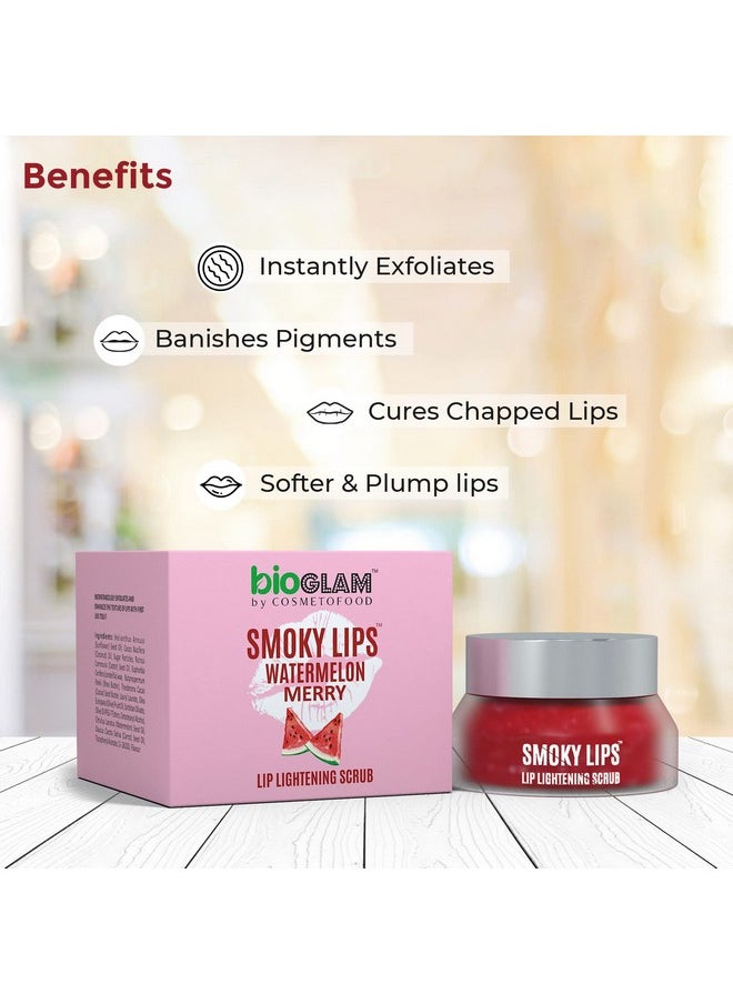 Bioglam Smoky Lips Watermelon Range With Lip Scrub | Lip Roll-On | Lip Mask For Perfect Lip Colour & Nourishment, 40G