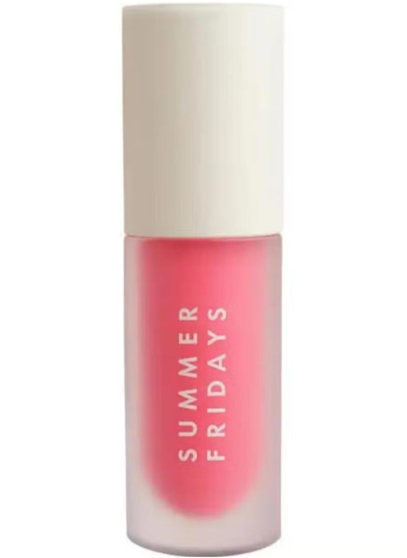 Summer Fridays Dream Lip Oil for Moisturizing Sheer Coverage, High-Shine Tint, and Deep Hydration - Pink Cloud (0.15 Oz)