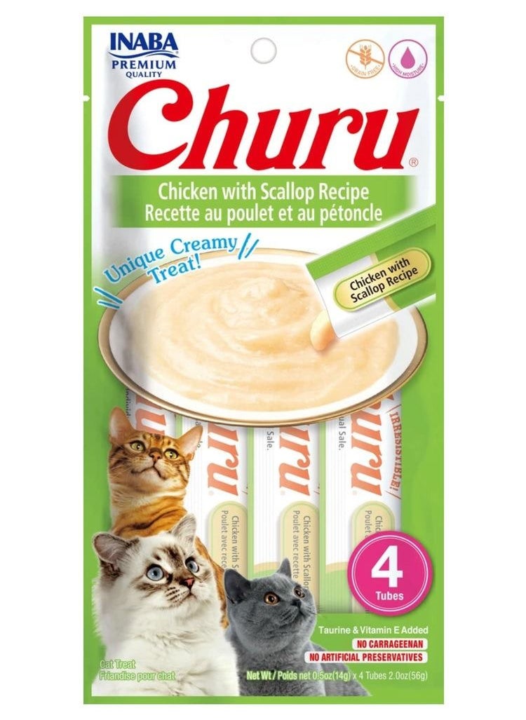 CHURU CHICKEN WITH SCALLOP 56 g/4 sticks per pack