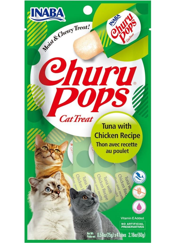 Inaba Churu Pops Tuna-Chicken 60g - 4 Sticks Per Pack- Pack of 6