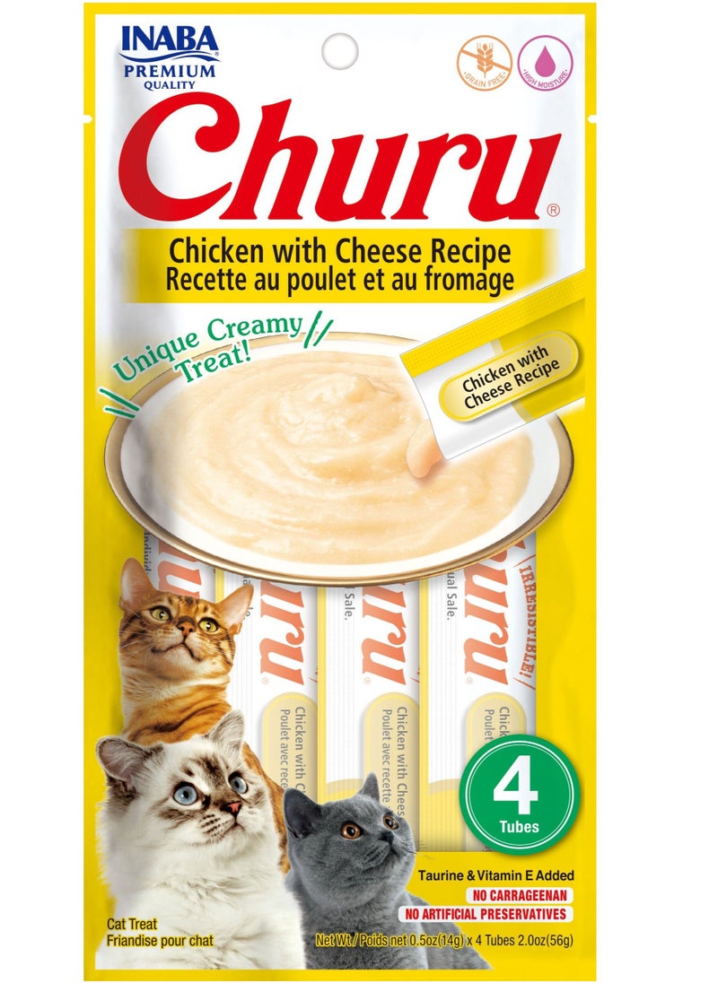 Inaba Churu Chicken With Cheese 56g -  (4pcs) - Pack of 6