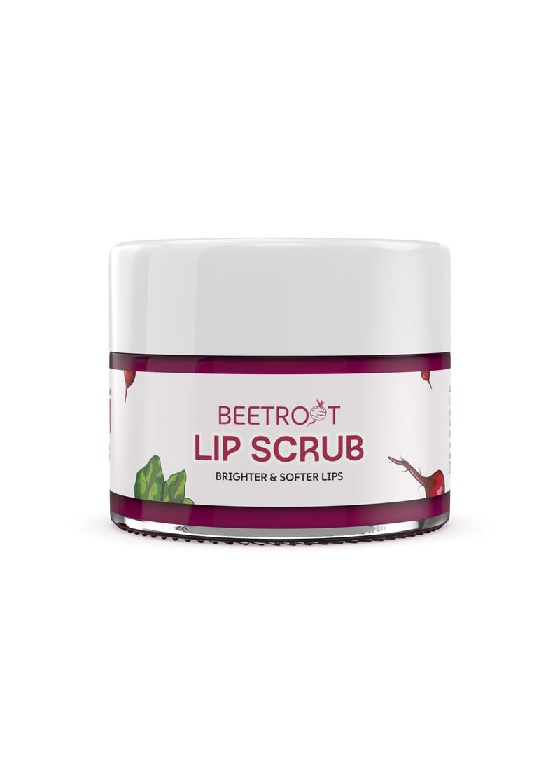 Aravi Organic Beetroot Lip Scrub With Beetroots, Shea Butter & Cocoa Butter - For Dark,Chapped & Pigmented Lips - For Brightening Dark Lips - For Men and Women - 15 gm