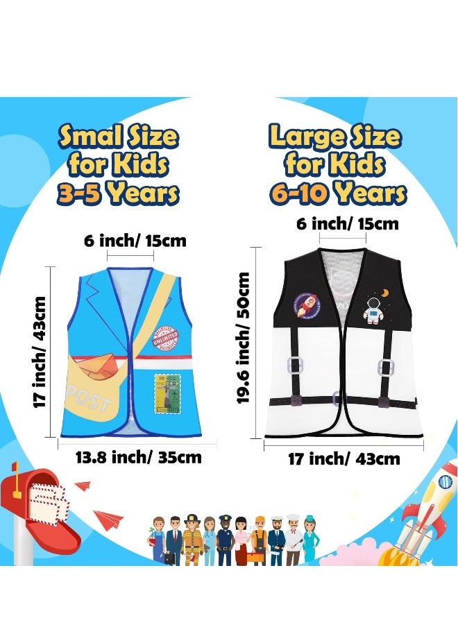 10 Pcs Dress Up Clothes, Community Helper Dress Up Vest, Career Costumes, Cosplay Cloth, Occupation Pretend Play Costume for Occupation Pretend Play Costume