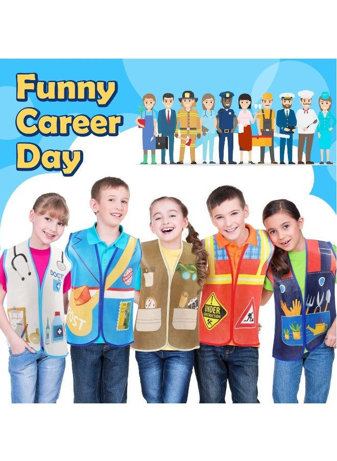 10 Pcs Dress Up Clothes, Community Helper Dress Up Vest, Career Costumes, Cosplay Cloth, Occupation Pretend Play Costume for Occupation Pretend Play Costume