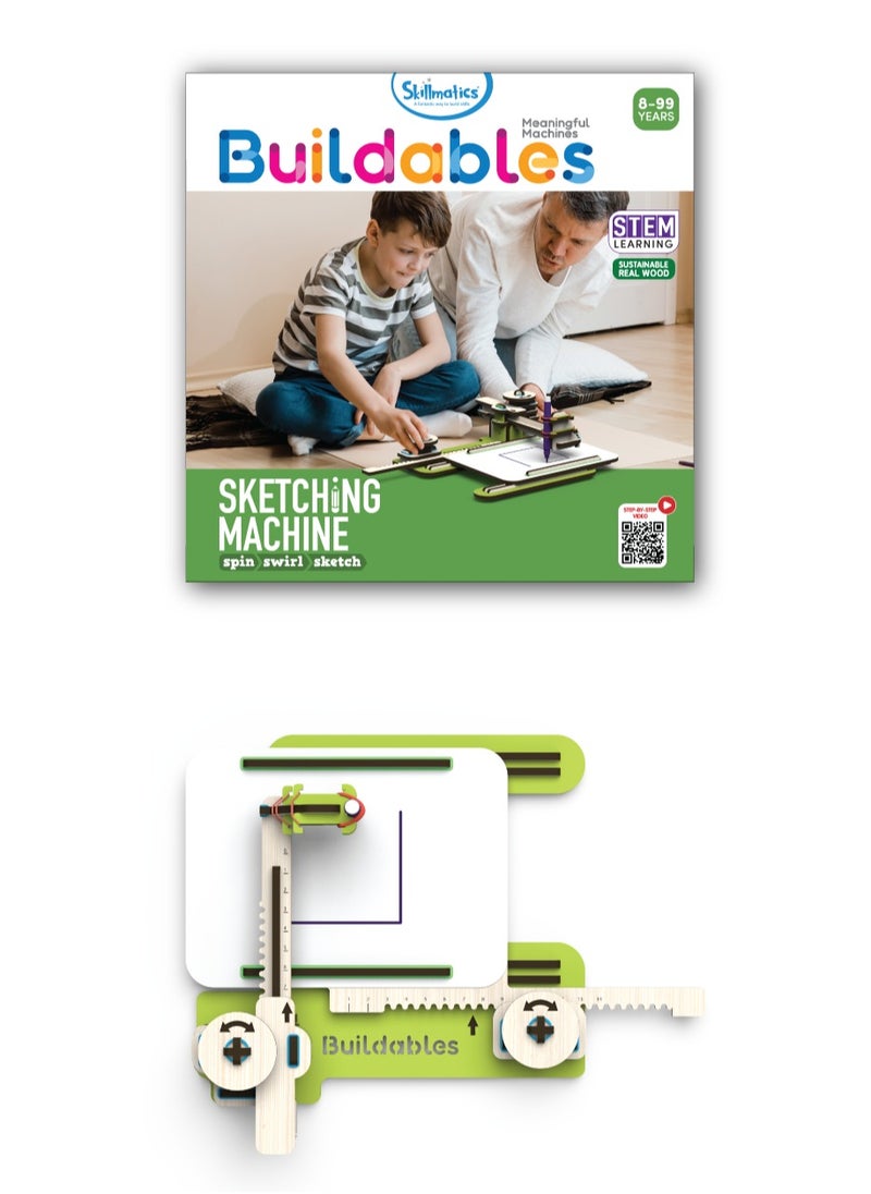 Buildables Sketching Machine – STEM Building Toy | Gifts for 8 Year Olds and Up | Educational & Construction DIY Kit