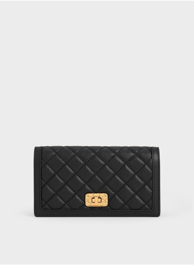 Charles & Keith Micaela Quilted Long Wallet