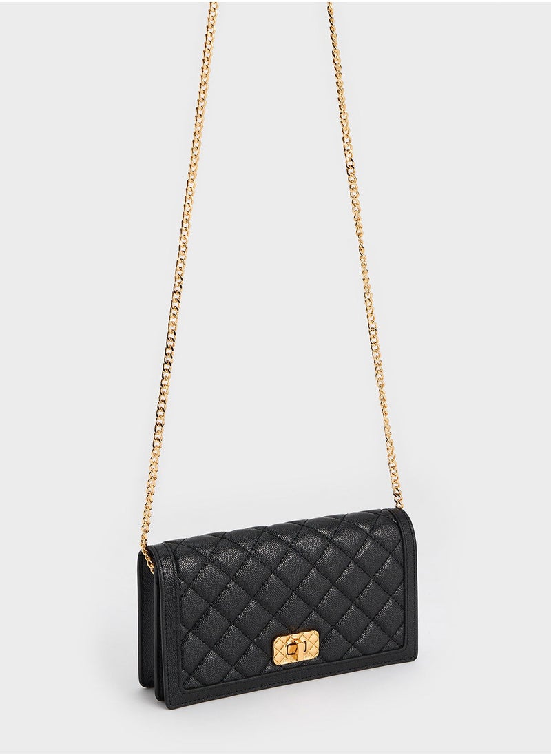 Charles & Keith Micaela Quilted Long Wallet