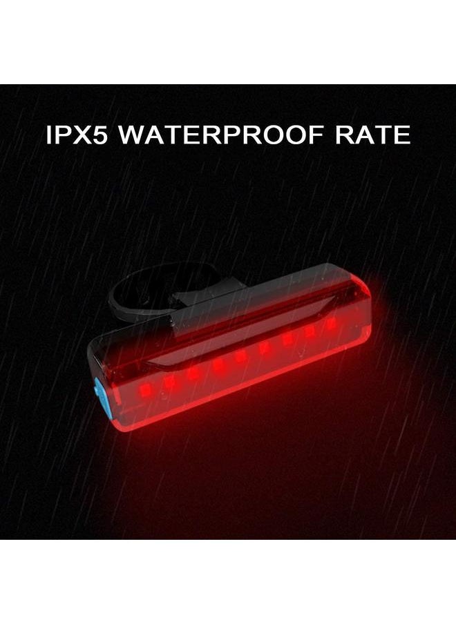 USB Rechargeable Bike Tail Light 2 Pack,1200mAh Runtime 50 Hours,Ultra Bright LED Bike Rear Light,5 Light Mode Options,IPX5 Waterproof(2 USB Cables Included)