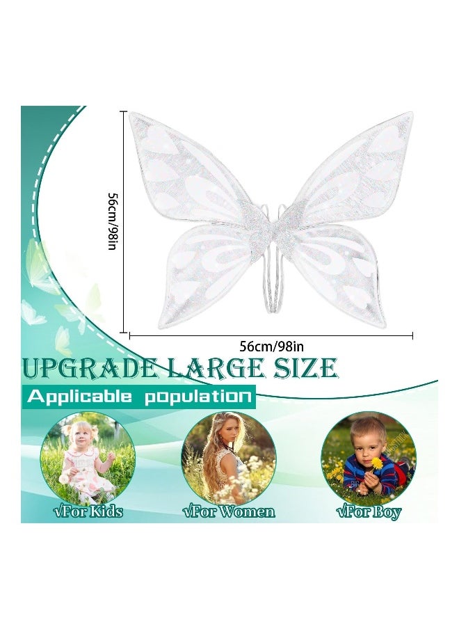 Butterfly Fairy Wings for Adult Kids Wings for Women Girls Sparkle Dress Up Party Favor Fairy Princess Wings Costume Fancy