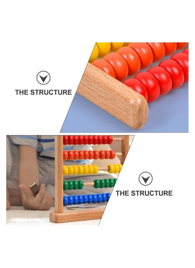 Wooden Counting Toy Abacus Bead Wood Classic Abacus Counting Tool Portable Numbers Math Calculating Tool for Home Classroom School