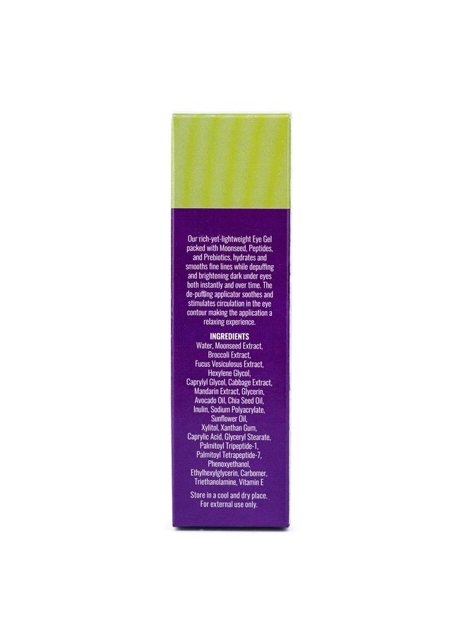 Under Eye Gel | Eliminates Dark Circles And Depuffs | With Moonseed And Probiotics | Inbuilt Cooling Massage Rollear | 15Gm