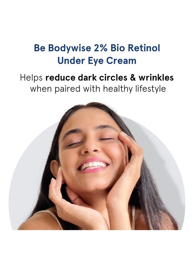 2% Bio Retinol Under Eye Cream 15G | With 2% Bio Retinol, 1% Niacinamide & 2% Kakadu Plum | Helps To Reduce Dark Circles, Fine Lines & Wrinkles, Puffed Eyes