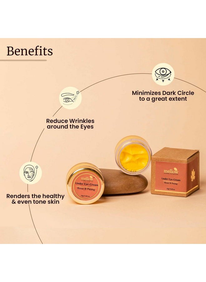 Herbals Ayurvedic Under Eye Cream (12Gm) For Dark Circles & Puffiness | Goodness Of Kesar, Patang & Kukumadi Oil | Ayush Certified | Gmo, Paraben And Silicone Free