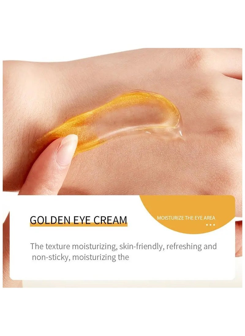 Golden Moisturizing Tender Eye Cream, Moisturizing & Refining Pores, Firming Under Eye Skin, Contains Pure Natural Ingredients Effective Fine Lines, Eye Bag, Dark Circles And