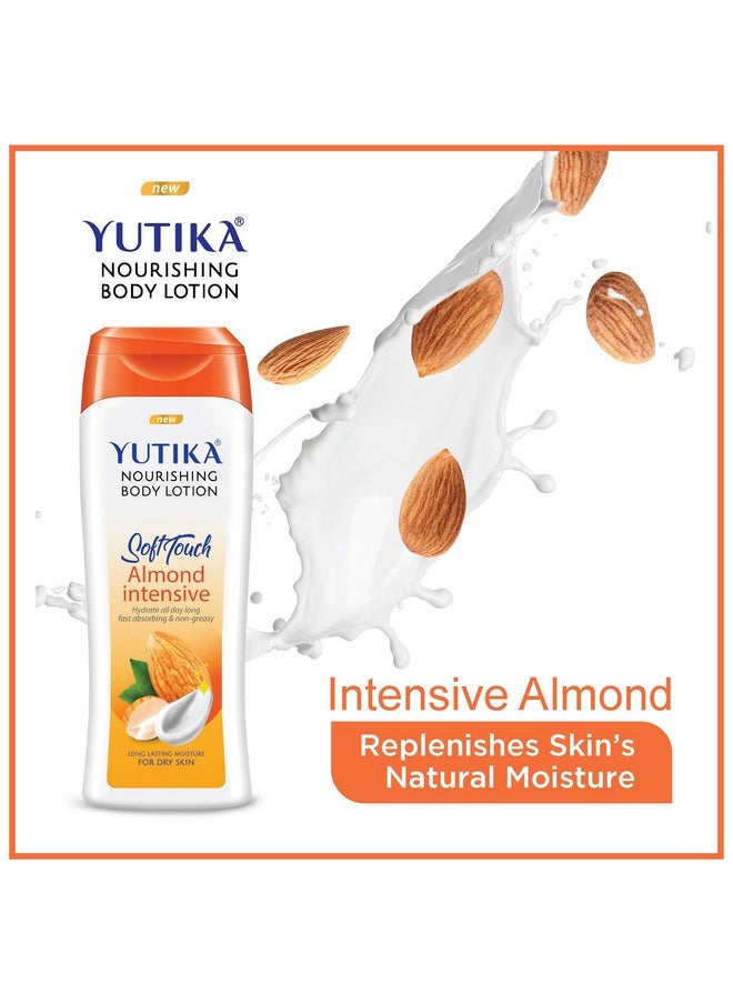 Soft Touch Almond Intensive Nourishing Body Lotion For Dry Skin, All-Day Hydration, Fast Absorbing & Non-Greasy, Long-Lasting Moisture, 300Ml (Pack Of 3)