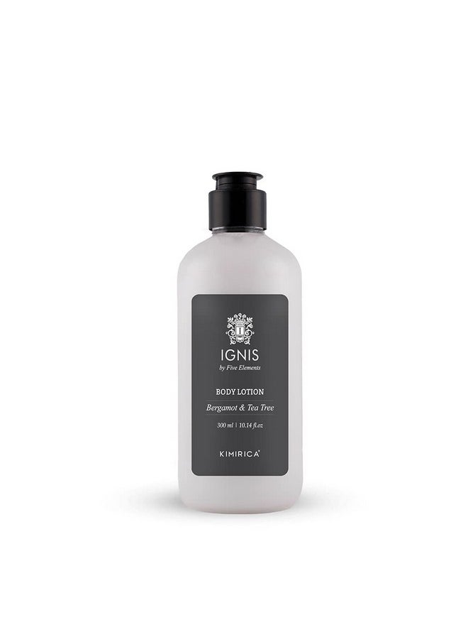 Ignis Body Lotion With Bergamot & Tea Tree Extract Non-Greasy & Hydrating Formula | For All Skin Types, Paraben & Sulphate Free | Carefully Crafted For Dry Skin (300Ml)