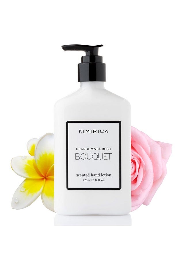 Bouquet Hand Lotion With Goodness Of Frangipani And Rose, 100% Vegan & Paraben Free, (Frangipanis & Rose)