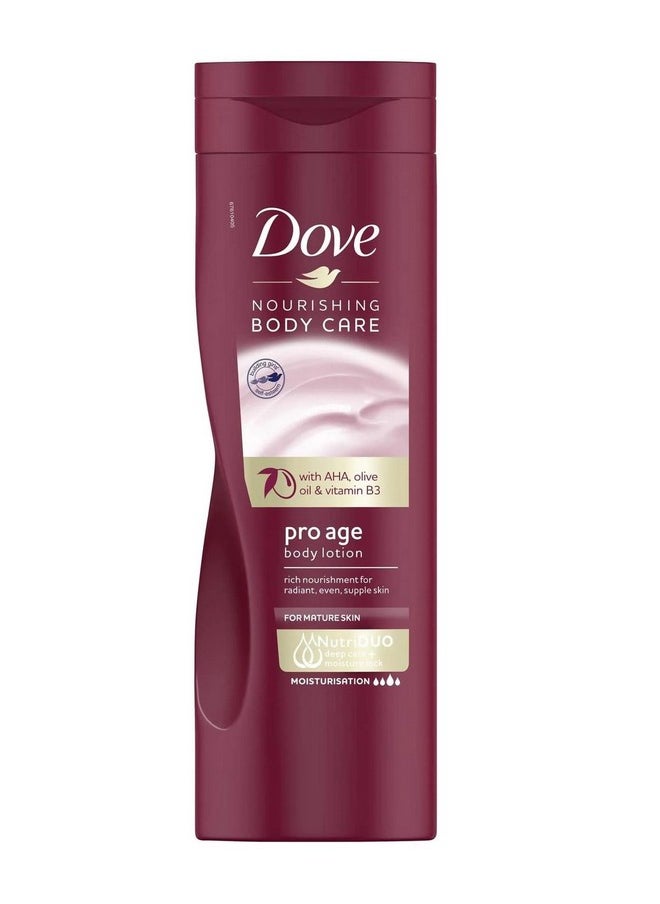 Body Love Pro Age Body Lotion For Mature Skin 48Hrs Moisturisation, Paraben Free, With Vitamin B3 & Olive Oil, For Nourished Radiant Skin 400 Ml, Pink