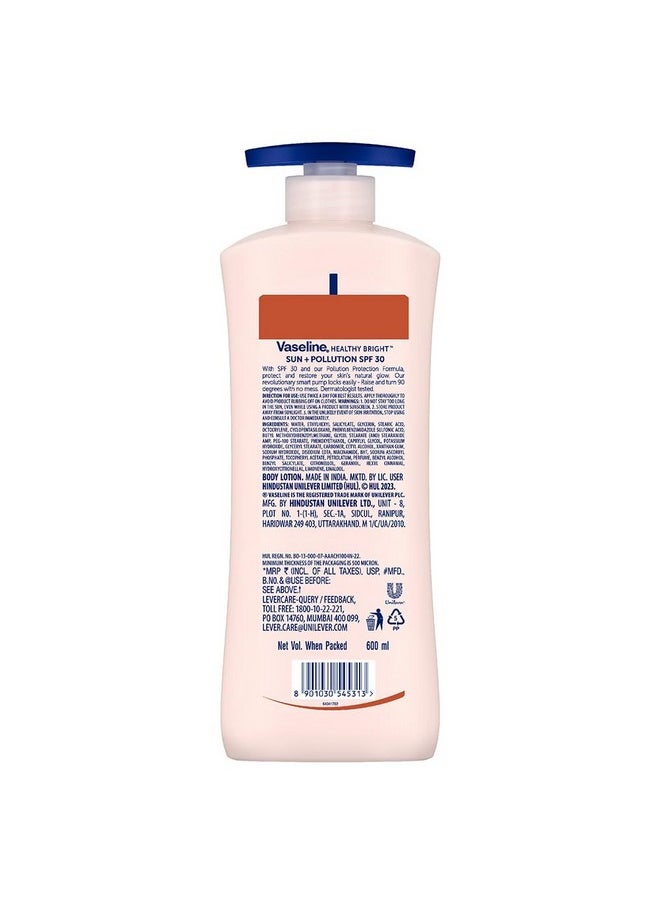 Sun Protect Spf 30 Body Lotion, Reduces Tan Lines In 7 Days, Uva + Uvb Pa+++ Sun Protection, 600Ml