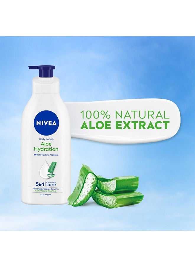 Aloe Hydration Body Lotion 600 Ml | 48 H Moisturization | Refreshing Hydration | Non Sticky Feel | With Goodness Of Aloe Vera For Instant Hydration In Summer | For Men & Women