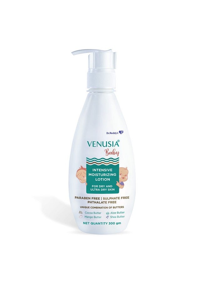 Dr Reddy'S Venusia Baby Intensive Moisturizing Lotion For Dry And Ultra Dry Skin Contains Cocoa, Aloe, Mango & Shea Butters, 300G