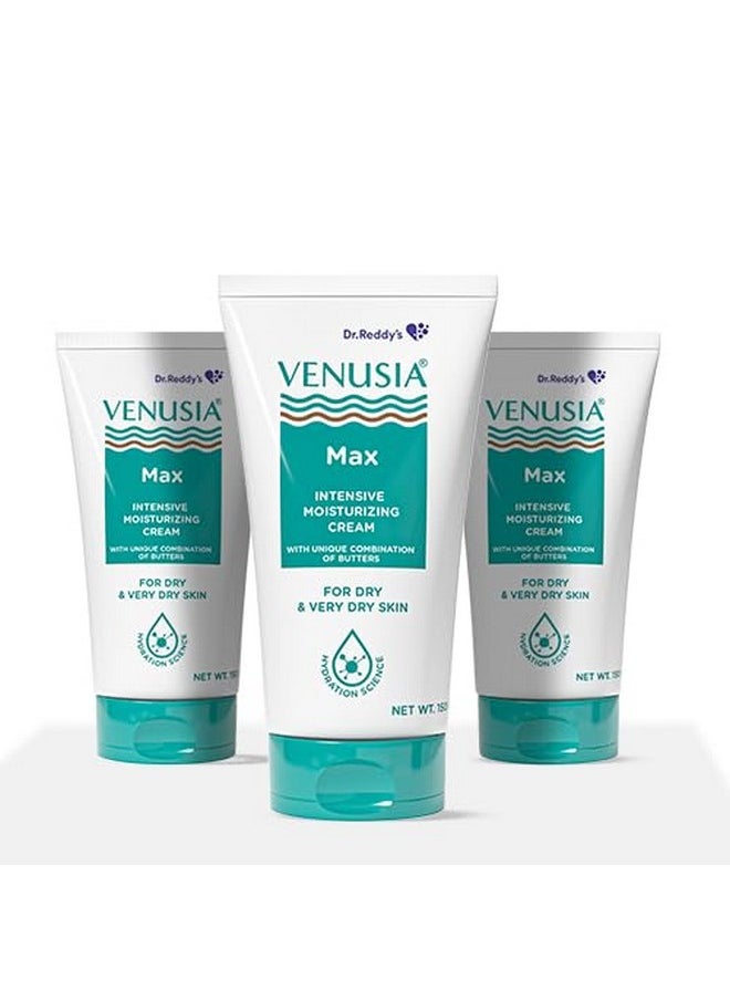 Max Intensive Moisturizing Cream For Dry Skin To Very Dry Skin, 150 G X Pack Of 3