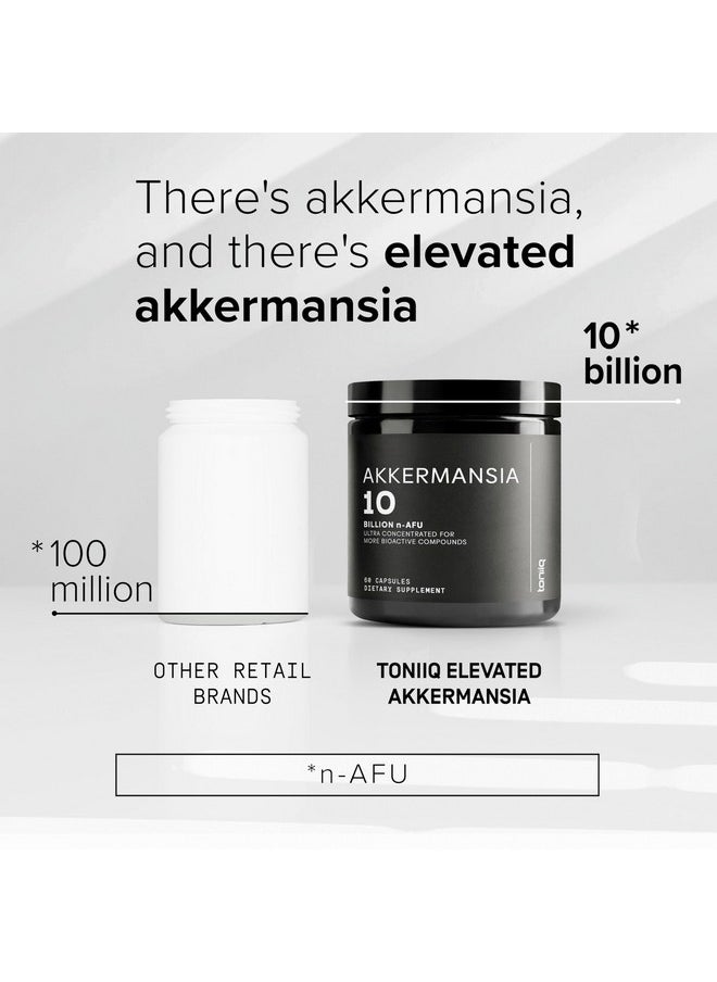 Ultra High Strength Akkermansia Muciniphila Probiotic - 10 Billion n-AFU for Better Gut Health & GLP-1 Support - Shelf-Stabilized, Lab-Tested for Maximum Purity & Potency, 60 Delayed-Release Veg Caps