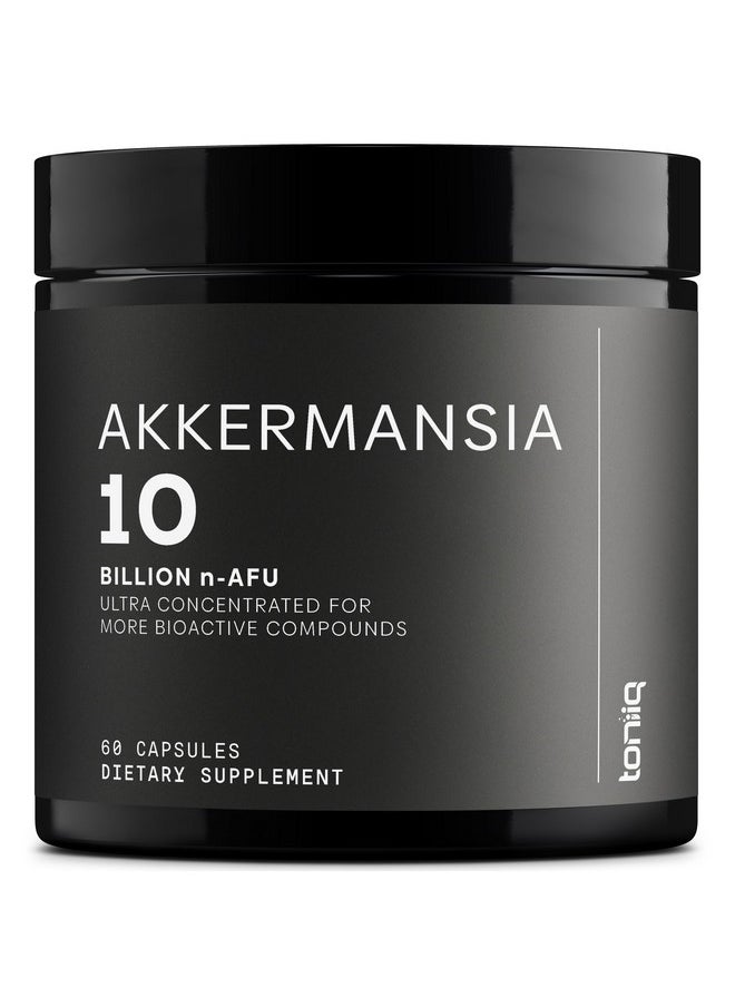 Ultra High Strength Akkermansia Muciniphila Probiotic - 10 Billion n-AFU for Better Gut Health & GLP-1 Support - Shelf-Stabilized, Lab-Tested for Maximum Purity & Potency, 60 Delayed-Release Veg Caps