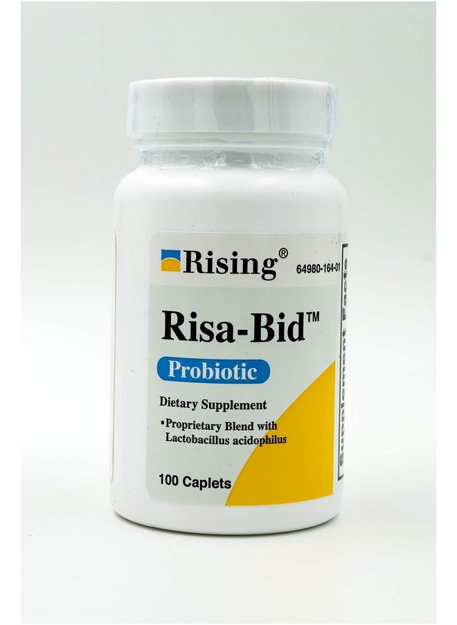 Rising Pharma - Risa-Bid Caplets - Probiotic Dietary Supplements - 100 caplets